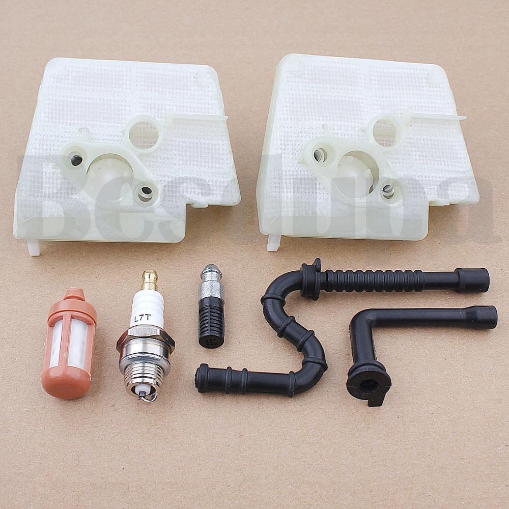 Air Oil Filter Fuel Line Pipe Kit For Stihl MS240 MS260 024 026 Chainsaw Parts 11211201617 w Spark Plug